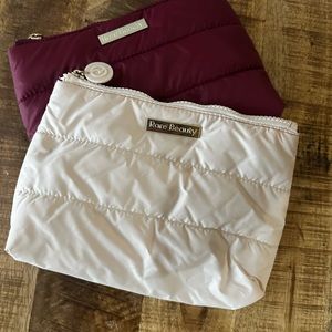 Rare Beauty puffy makeup bags